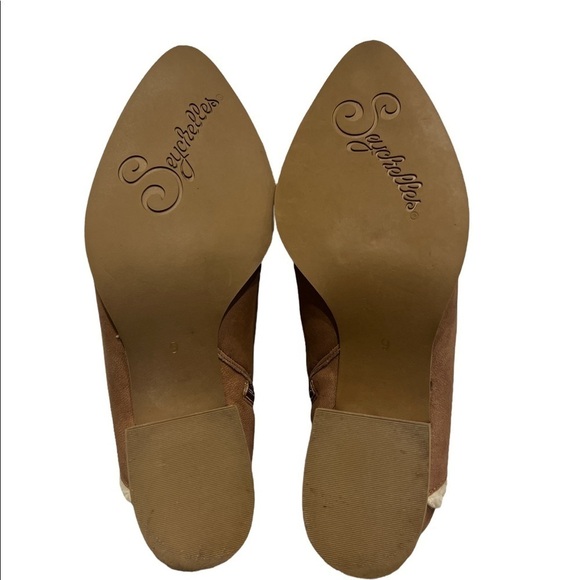 Seychelles Ankle Boots Sherpa Lined Suede Faux-Fur Lined Pointed Booties SZ 9 - Picture 5 of 11